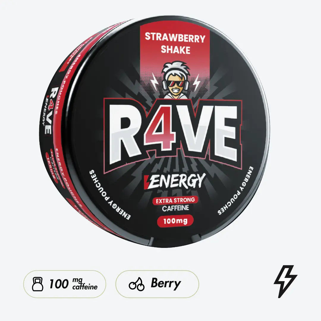 R4VE Strawberry Shake 100mg Koffeinbeutel