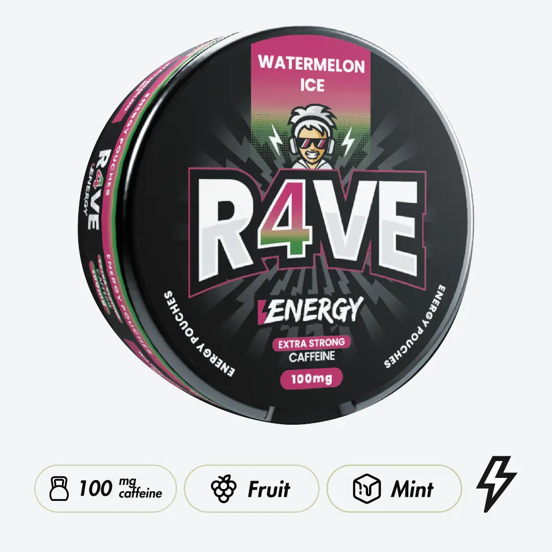 R4VE Watermelon Ice 100mg Koffeinbeutel