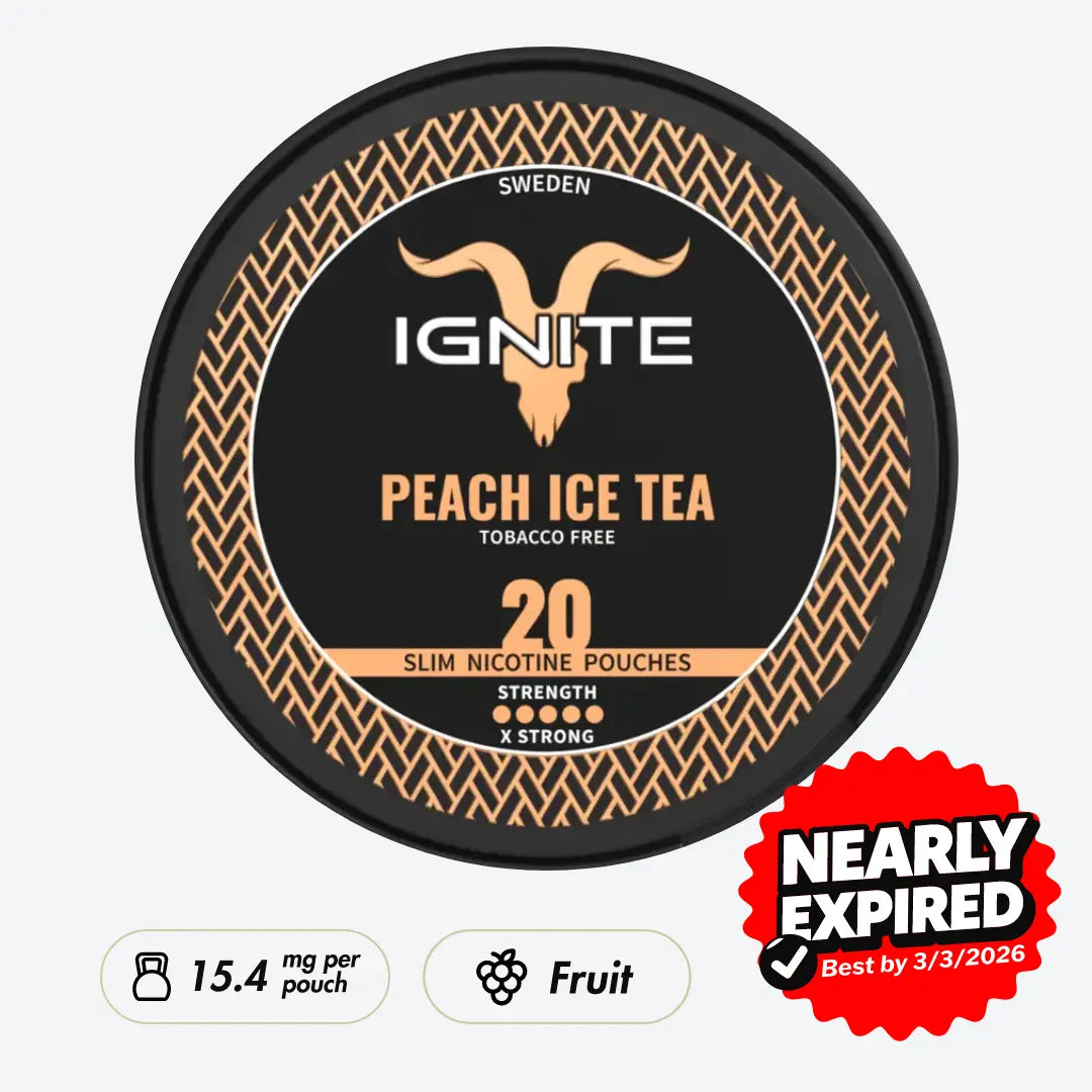 IGNITE Peach Ice Tea X-strong - Pouchdaddy