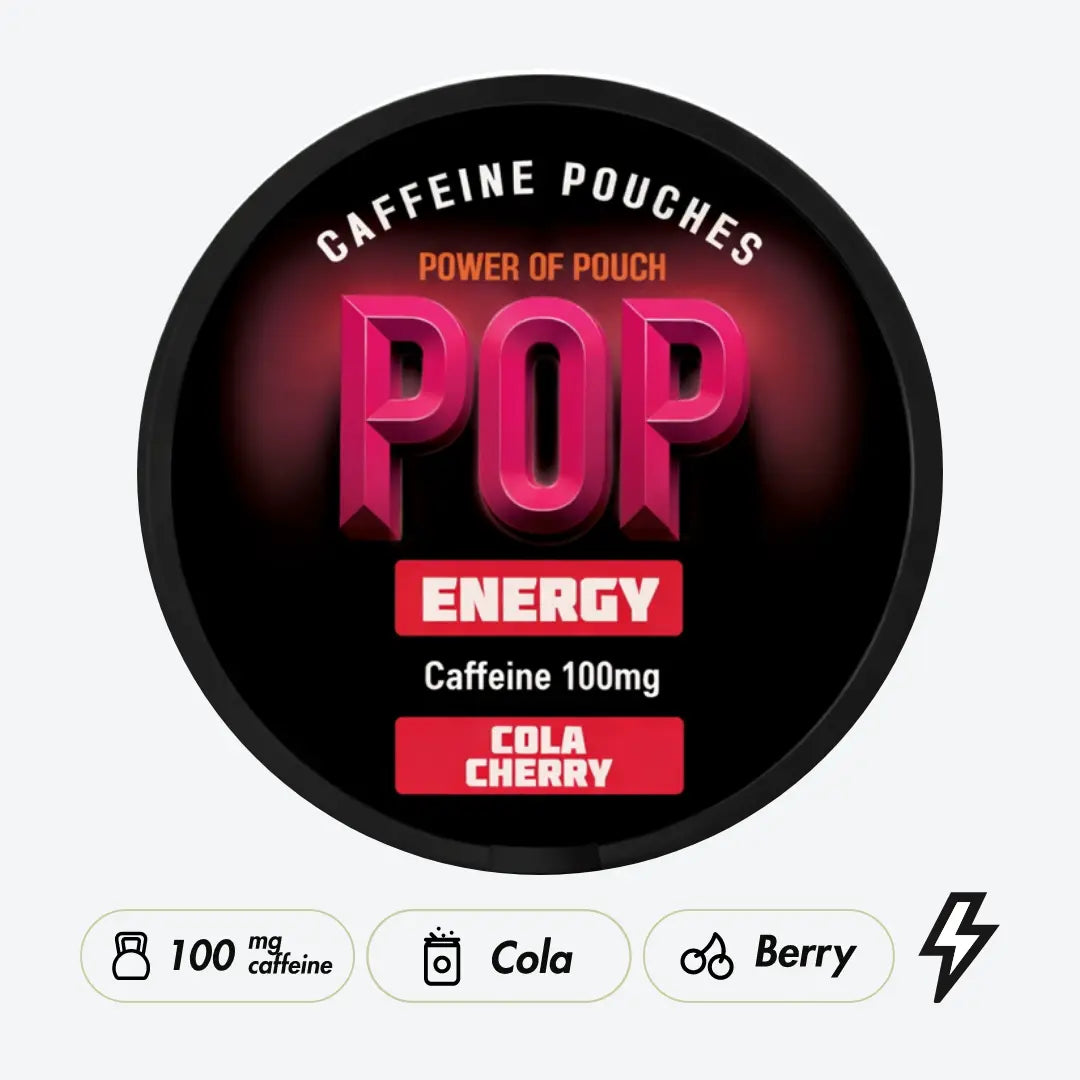 POP Cola Cherry Caffeine Pouches