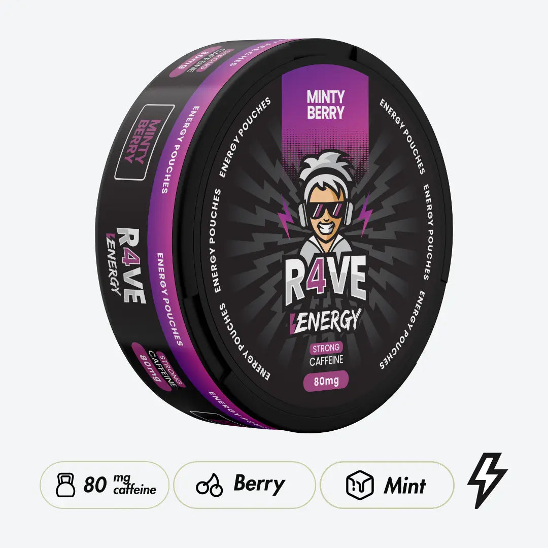 R4VE Minty Berries 80mg Koffeinbeutel