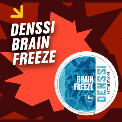 video thumbnail on denssi 
brain freeze snus can on a 
red background